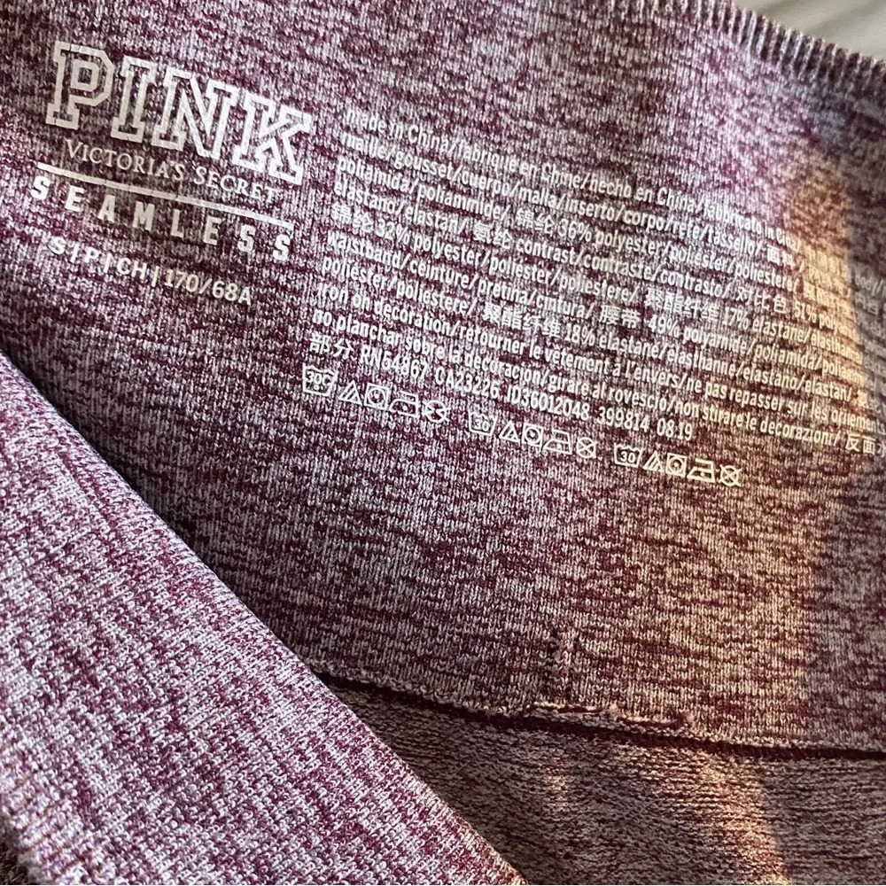 Victoria Secret PINK Seamless Leggings Small Purple - Picture 6 of 6